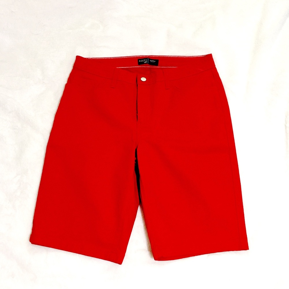 Raiders by Lee, Red High Rise Bermuda Long Shorts